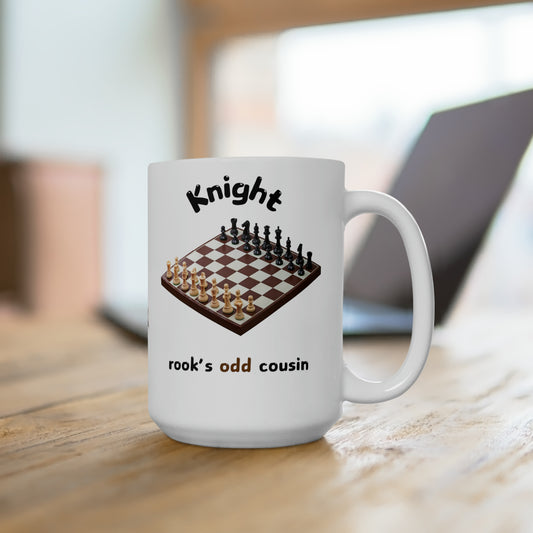 knight Game 15oz White Mug